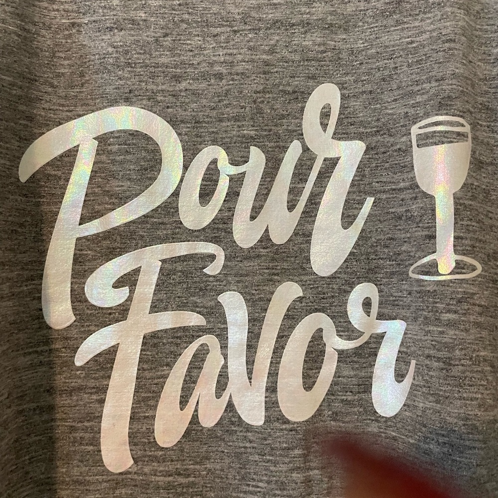 Wildfox Gray Sweatshirt with 'Pour Favor' Design - Picture 2 of 11